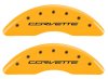 C7 Corvette Caliper Covers w/CORVETTE Logo Yellow Powder Coat Non Z51